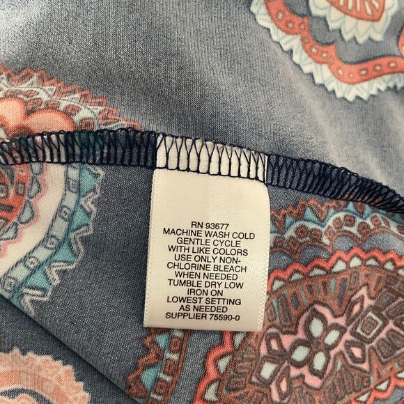 LIZ Claiborne Sleeveless Paisley Print Blouse Size M - Picture 9 of 11